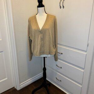 NWT Camel 4-Button Cardigan